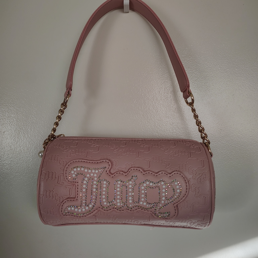 Juicy Couture Light Pink Embellished Shoulder Bag
